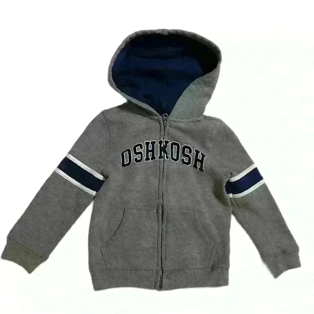 OshKosh B’gosh Baby Toddle Hoodie Gray-Blue Sweater Size 4-T